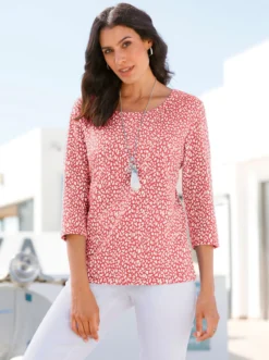3/4-Arm-Shirt mit Minimal-Druck