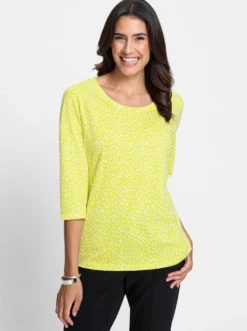 3/4-Arm-Shirt mit Minimal-Druck