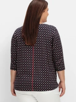 3/4-Arm-Shirt mit Minimalprint