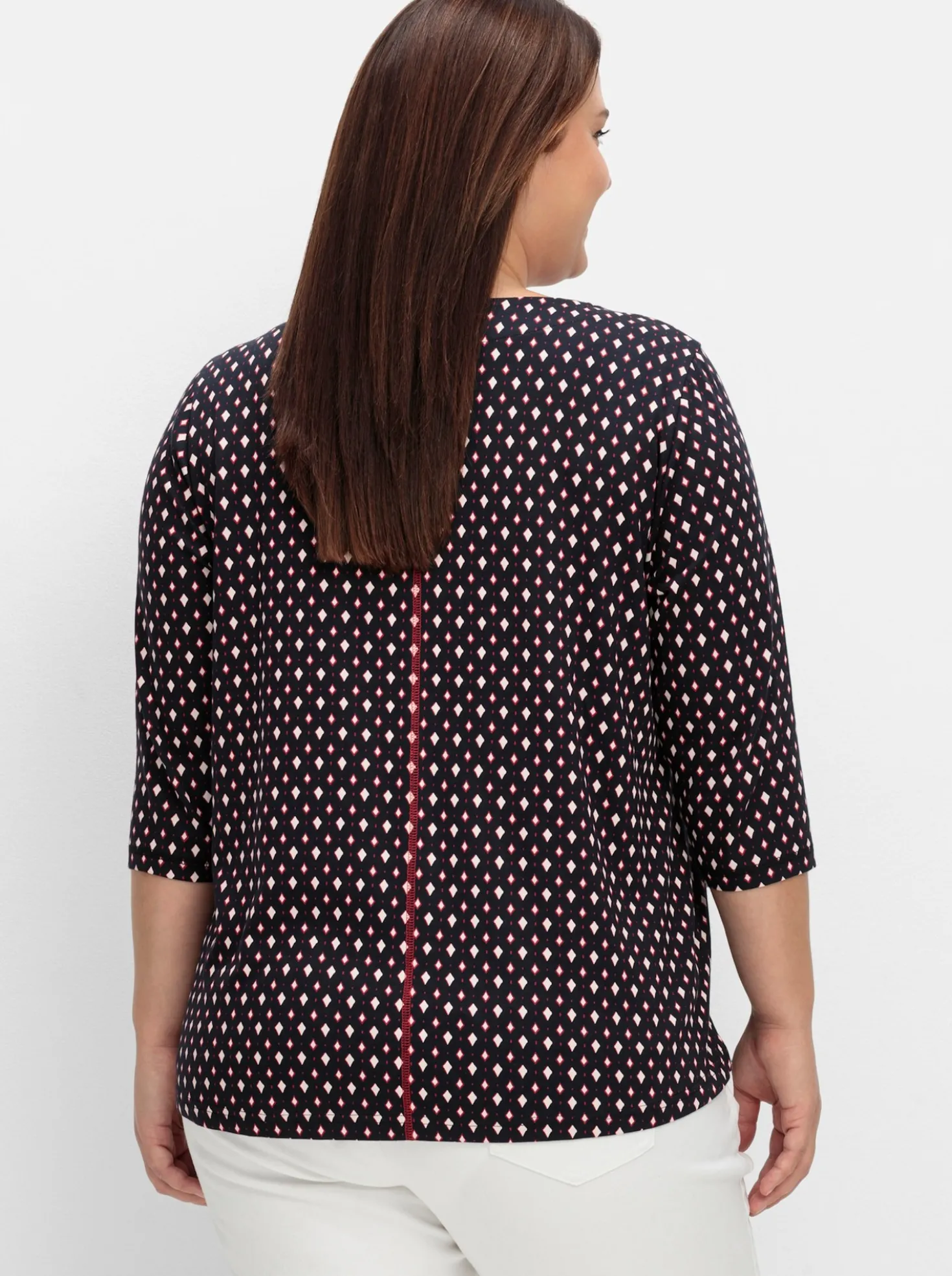 3/4-Arm-Shirt mit Minimalprint