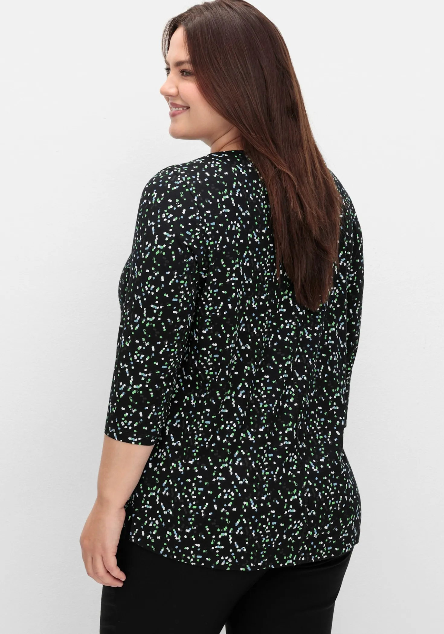 3/4-Arm-Shirt mit Minimalprint