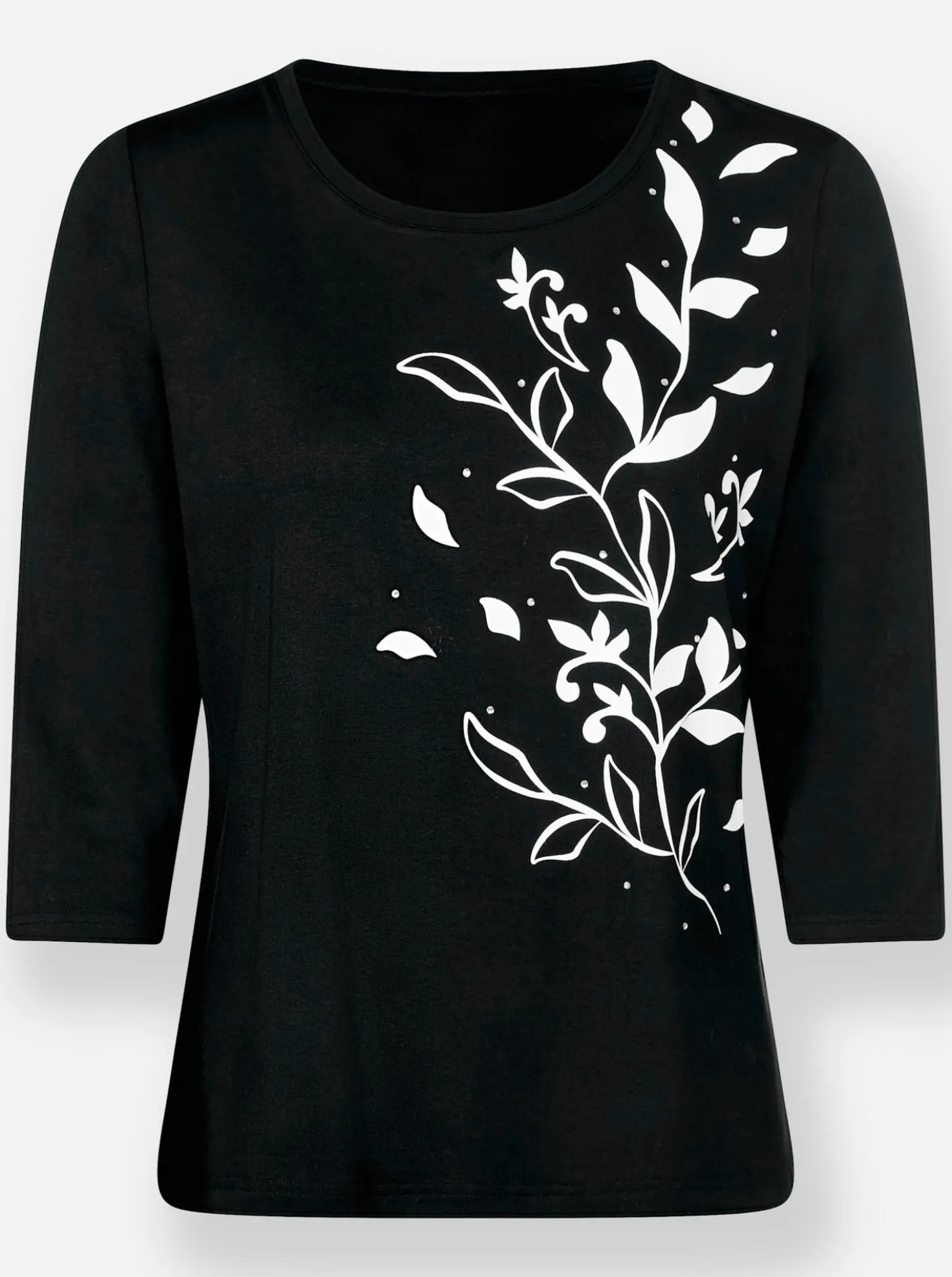 3/4-Arm-Shirt mit platziertem Druck