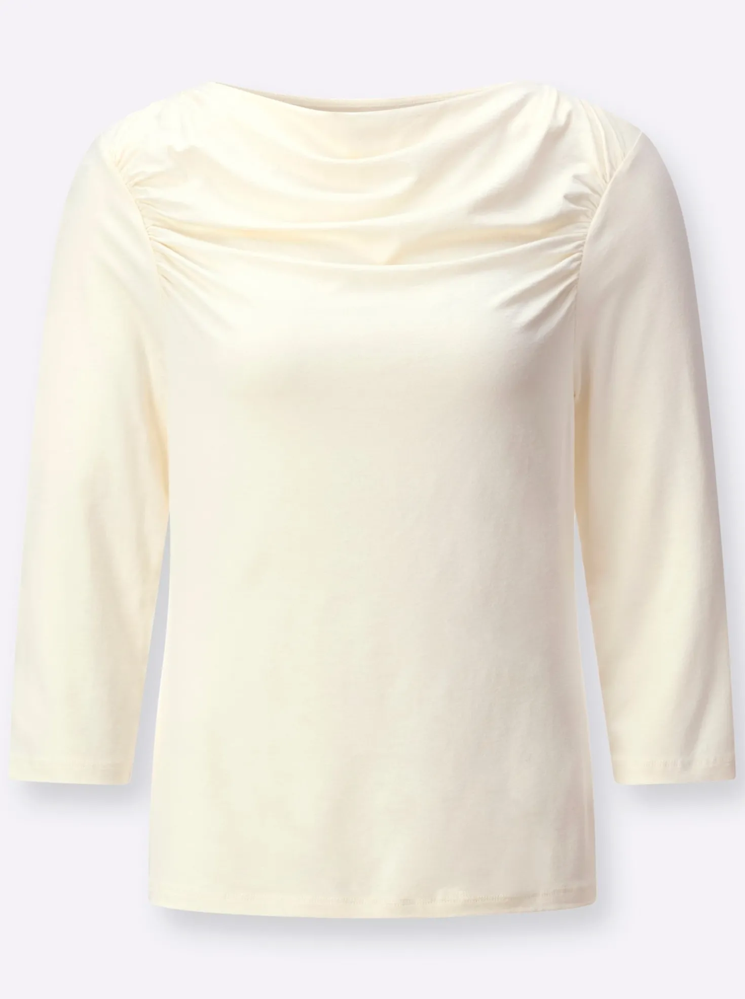 3/4-Arm-Shirt mit Raffungen