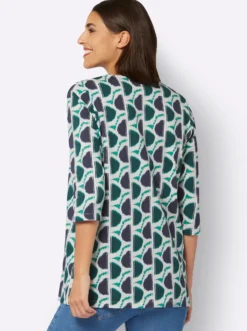 3/4-Arm-Shirt mit Retro-Print
