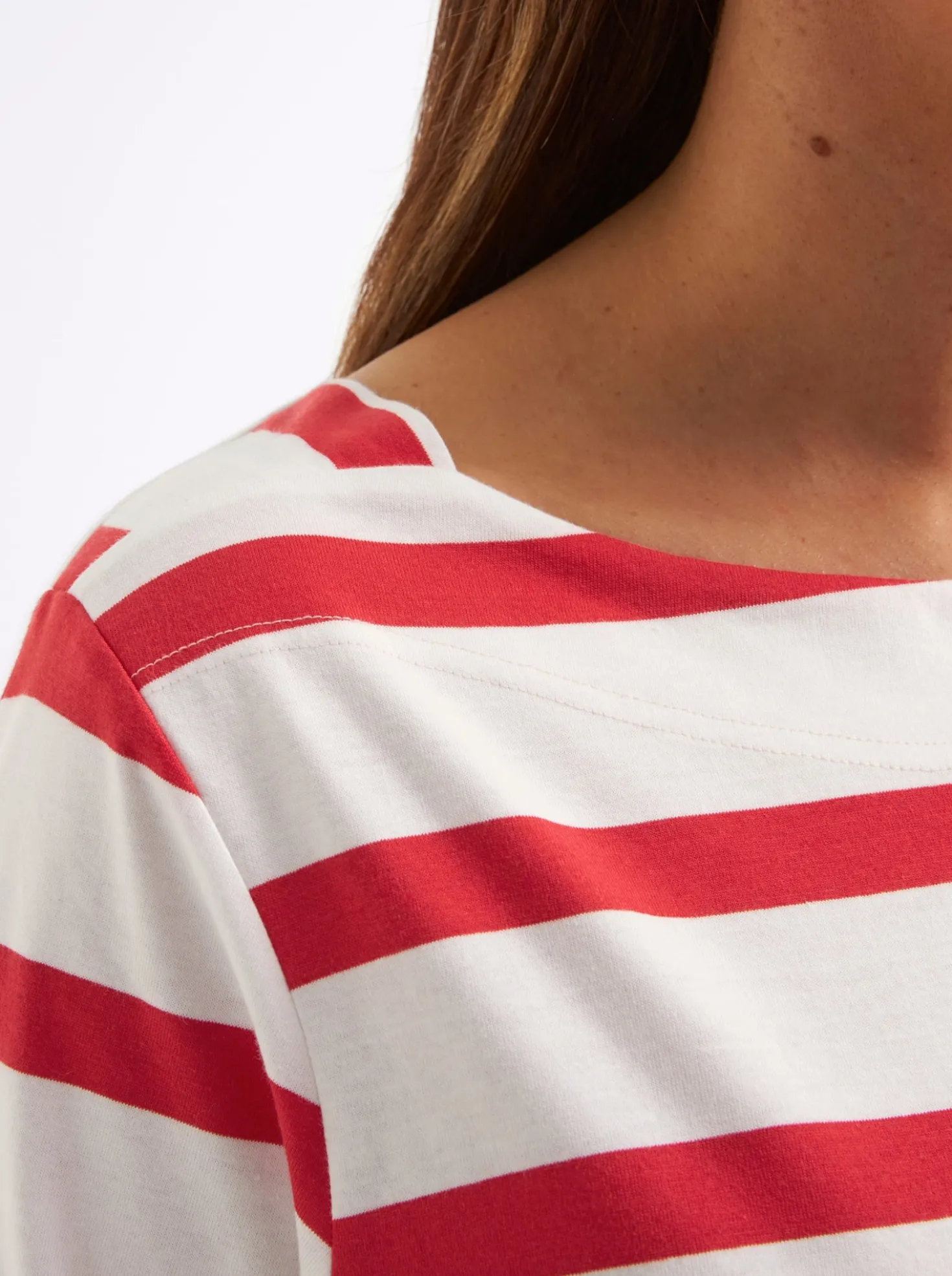 3/4-Arm-Shirt mit Ringeln und Front-Patches