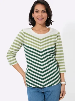 3/4-Arm-Shirt mit Rundhalsausschnitt