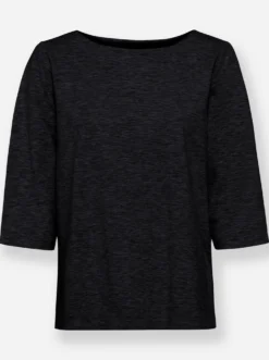 3/4-Arm-Shirt mit Rundhals-Ausschnitt