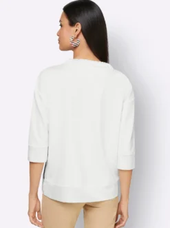 3/4-Arm-Shirt mit Schlitzen am Ärmel
