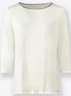 3/4-Arm-Shirt mit U-Boot-Ausschnitt