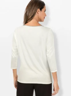 3/4-Arm-Shirt mit U-Boot-Ausschnitt