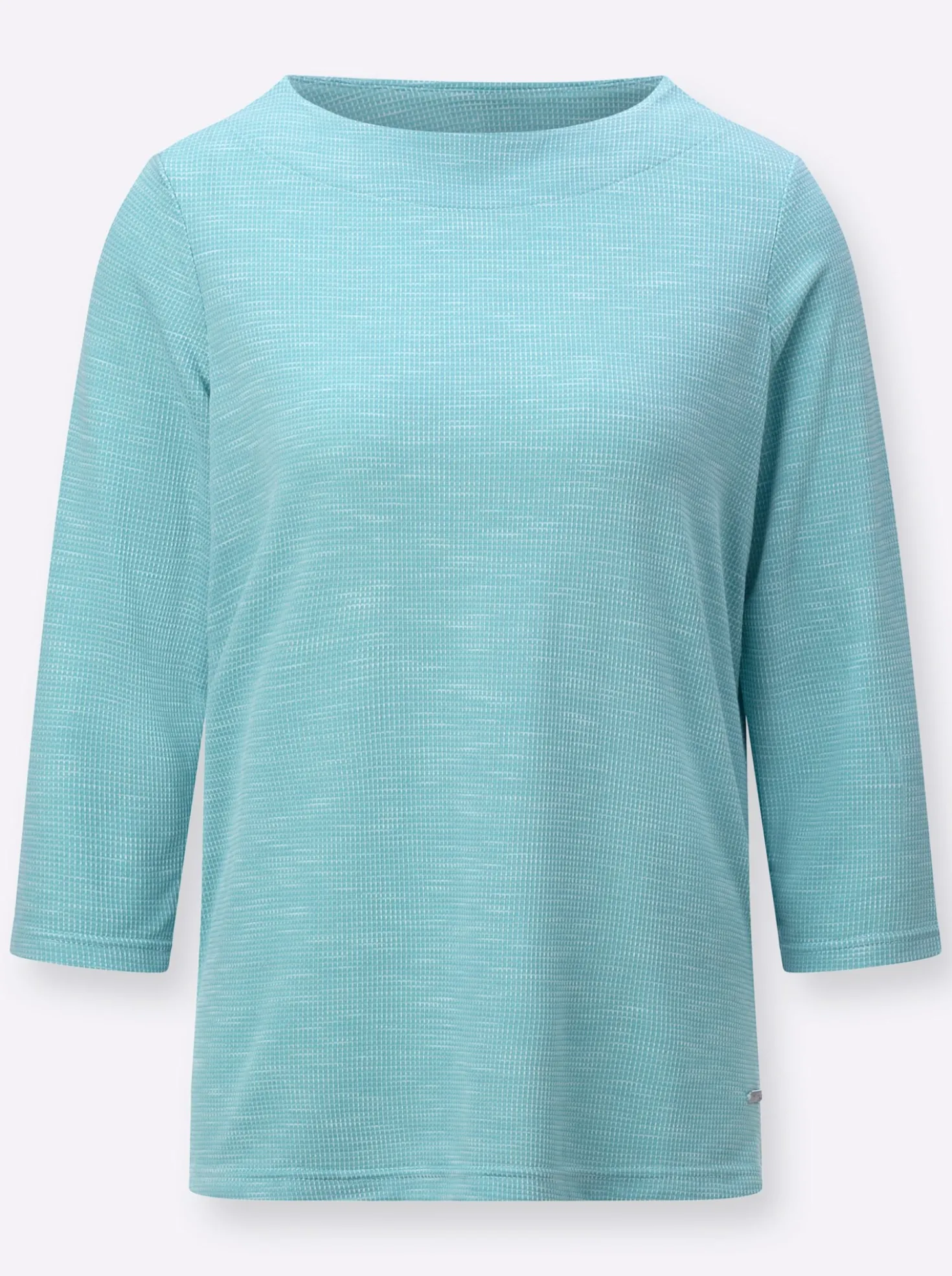 3/4-Arm-Shirt mit U-Boot-Ausschnitt