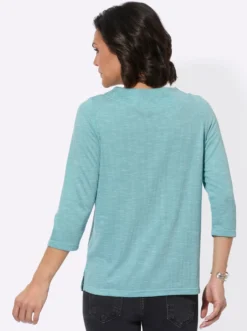 3/4-Arm-Shirt mit U-Boot-Ausschnitt