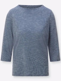 3/4-Arm-Shirt mit U-Boot-Ausschnitt