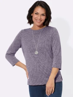 3/4-Arm-Shirt mit U-Boot-Ausschnitt