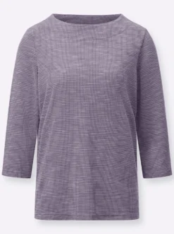 3/4-Arm-Shirt mit U-Boot-Ausschnitt