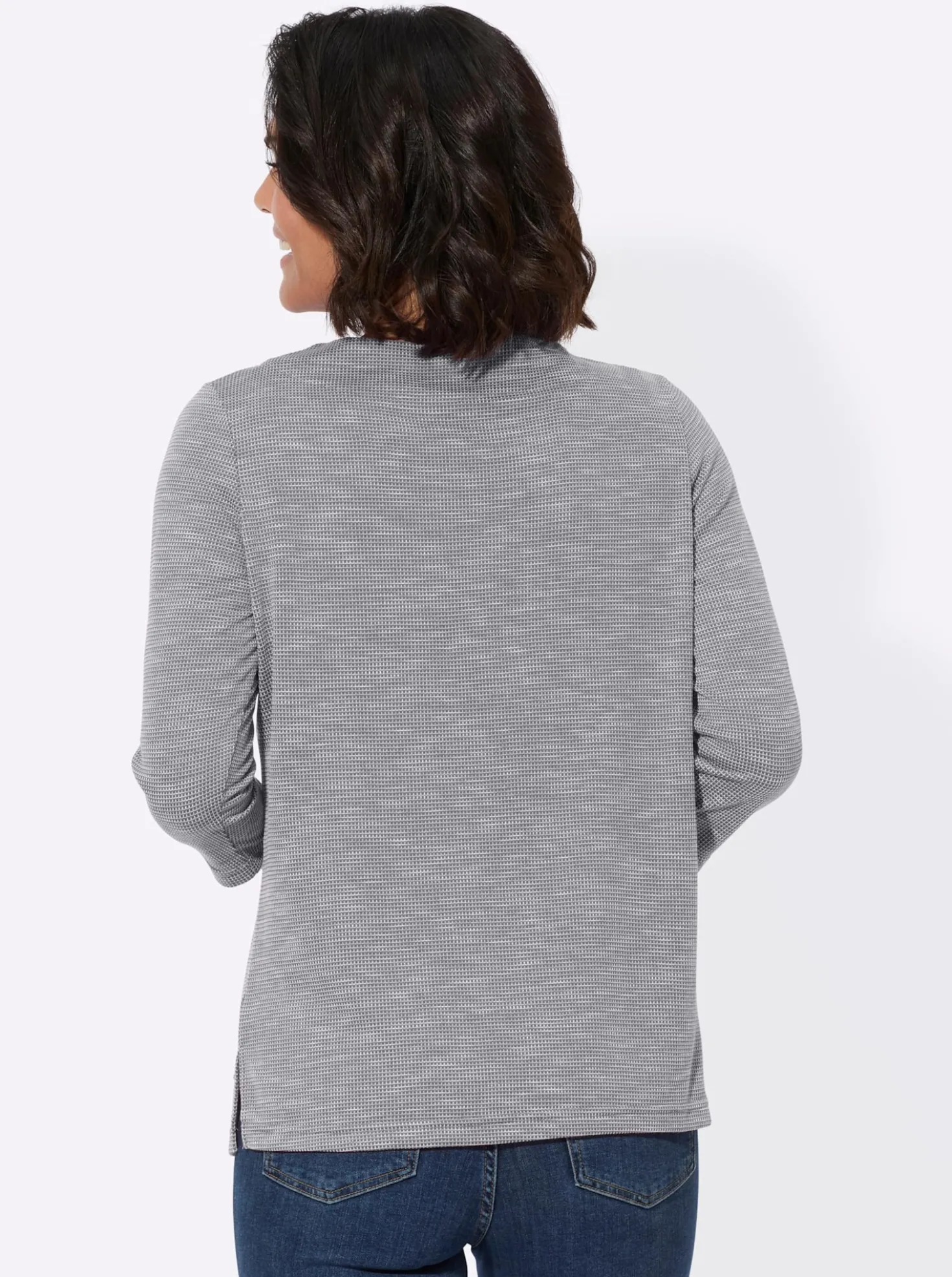 3/4-Arm-Shirt mit U-Boot-Ausschnitt