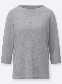 3/4-Arm-Shirt mit U-Boot-Ausschnitt