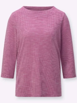 3/4-Arm-Shirt mit U-Boot-Ausschnitt