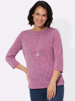 3/4-Arm-Shirt mit U-Boot-Ausschnitt