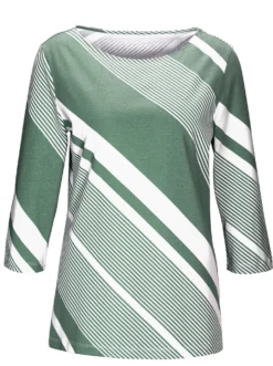 3/4-Arm-Shirt mit U-Boot-Ausschnitt