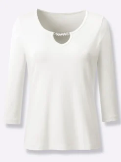 3/4-Arm-Shirt mit Zierkette