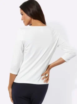 3/4-Arm-Shirt mit Zierkette