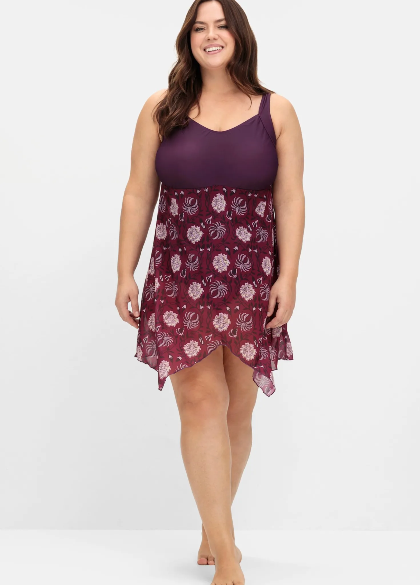 Badekleid mit Karree-Ausschnitt