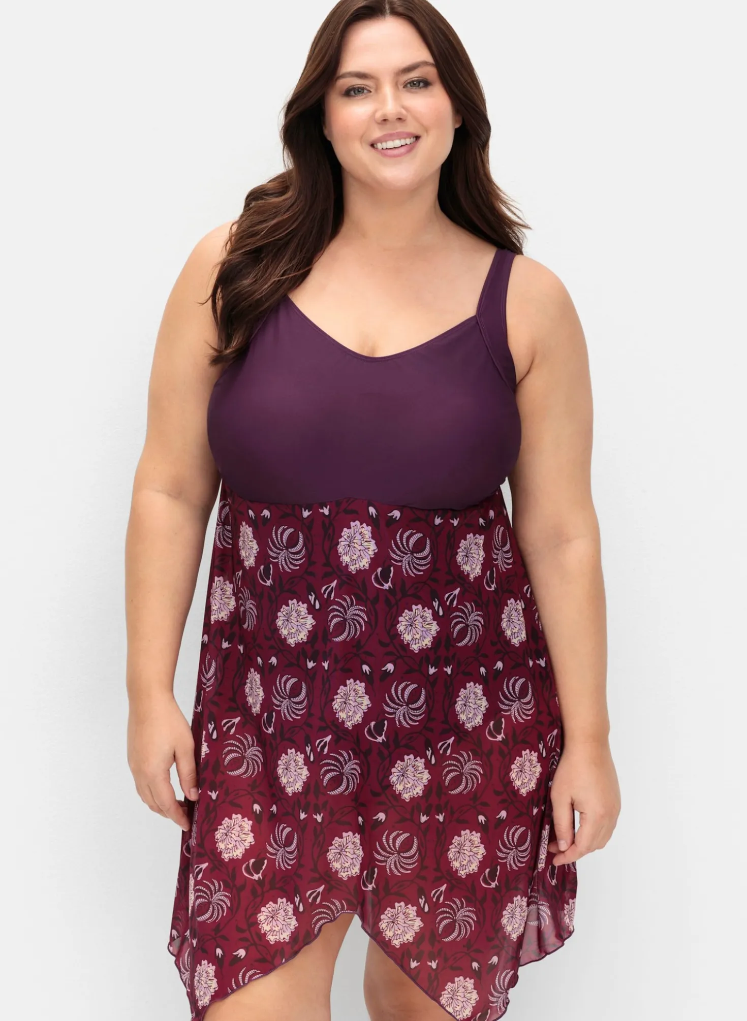 Badekleid mit Karree-Ausschnitt