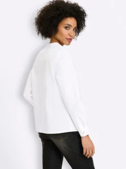 Baumwollbluse mit Biesen