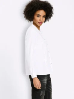 Baumwollbluse mit Biesen