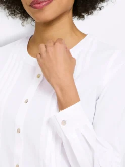 Baumwollbluse mit Biesen