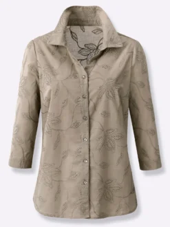 Baumwollbluse mit Madeira-Stickerei