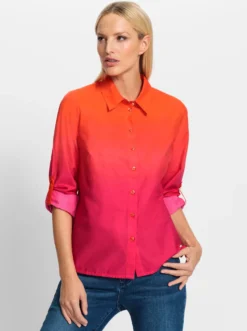 Baumwollbluse mit Seitenschlitzen