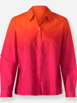 Baumwollbluse mit Seitenschlitzen