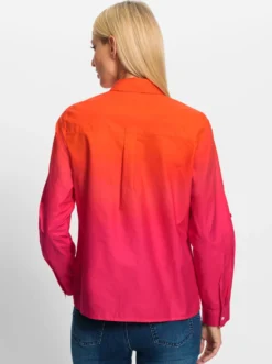 Baumwollbluse mit Seitenschlitzen