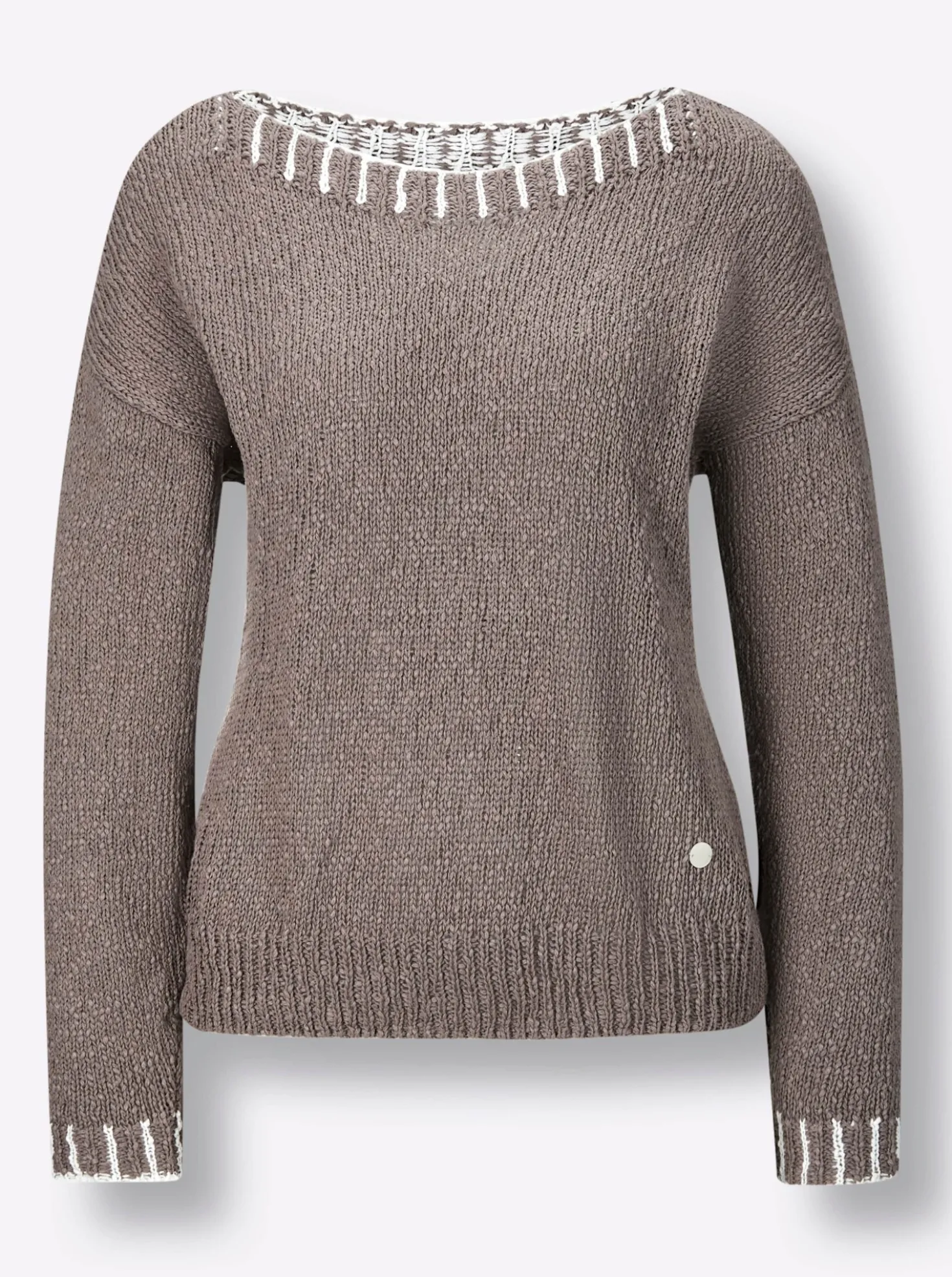 Baumwollpullover in Grobstrick-Qualität