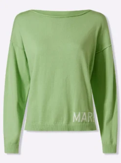 Baumwollpullover mit Seitenschlitzen