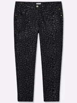 Bengalinhose mit beschichtetem Leo-Print