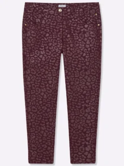 Bengalinhose mit beschichtetem Leo-Print