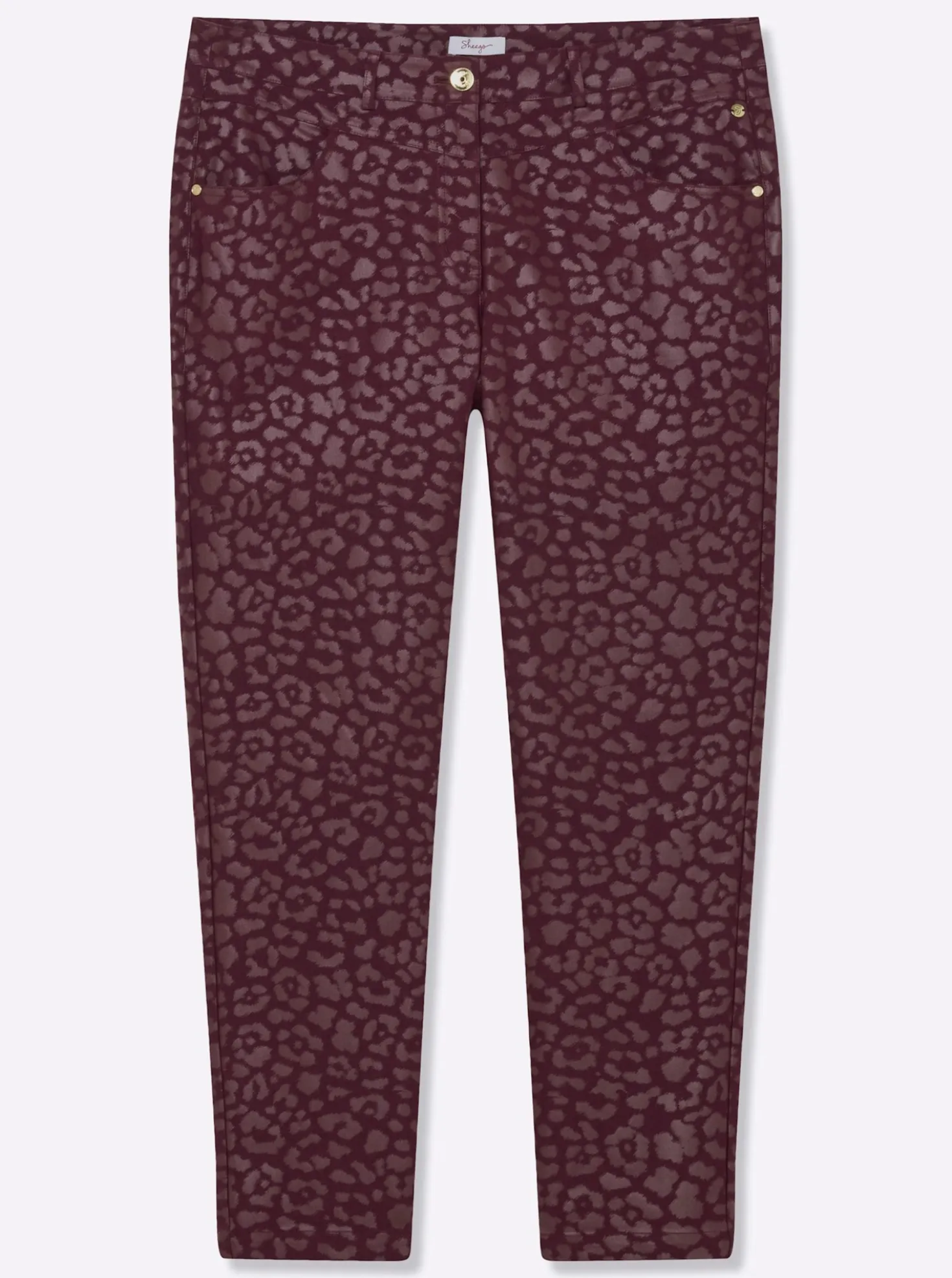 Bengalinhose mit beschichtetem Leo-Print