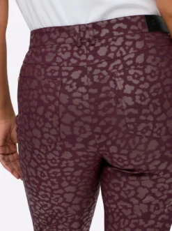 Bengalinhose mit beschichtetem Leo-Print