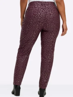 Bengalinhose mit beschichtetem Leo-Print