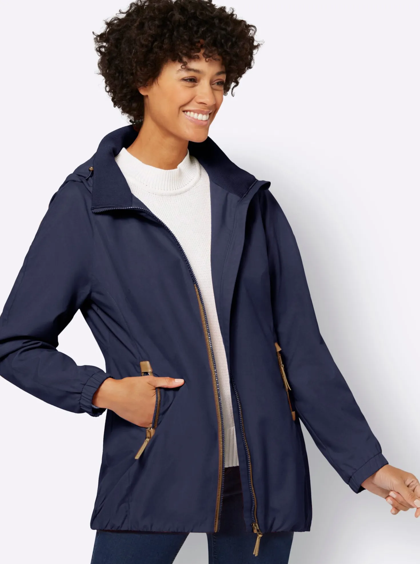 Übergangsjacke in Microfaser-Qualität