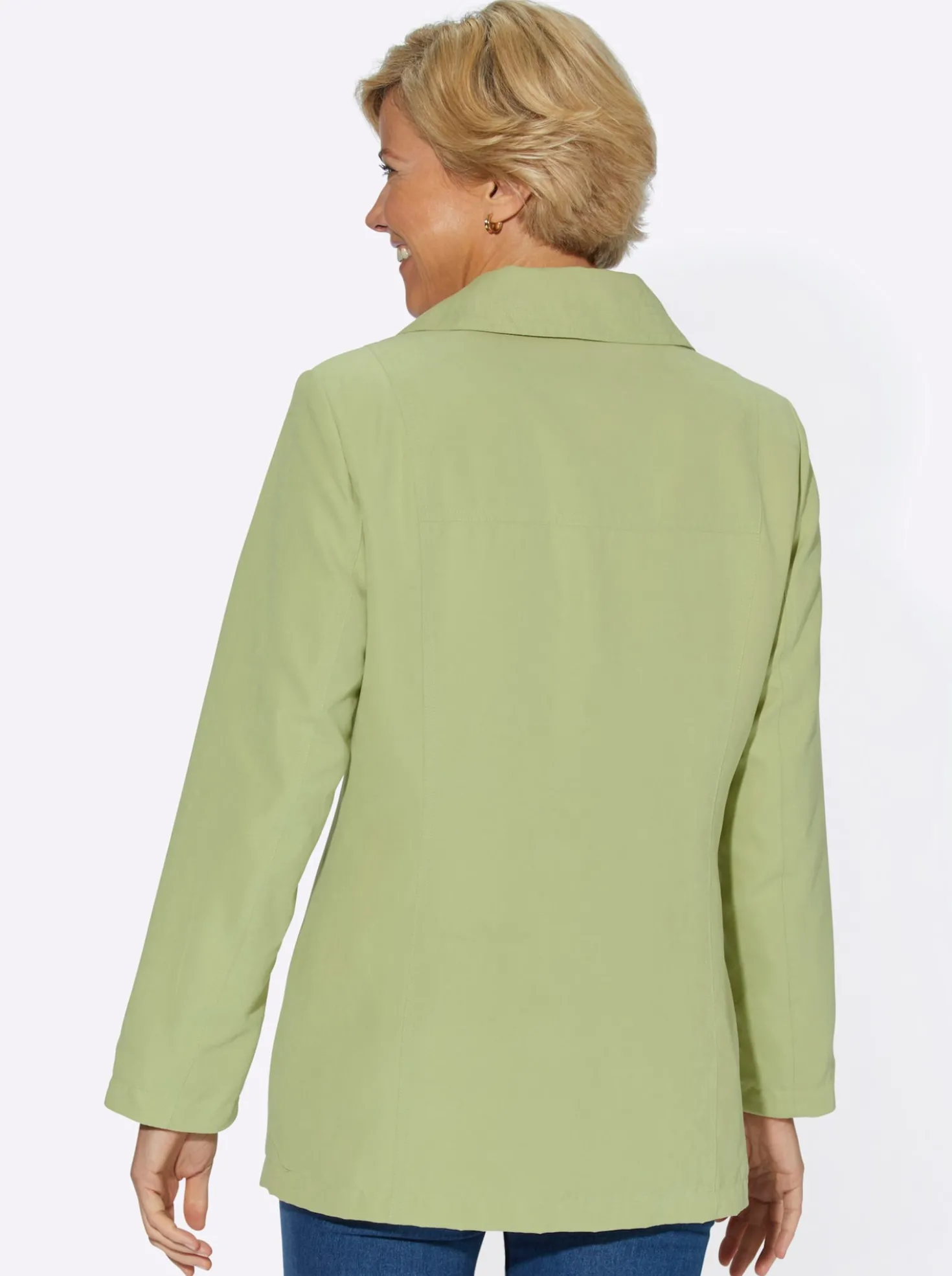 Übergangsjacke in Veloursleder-Optik
