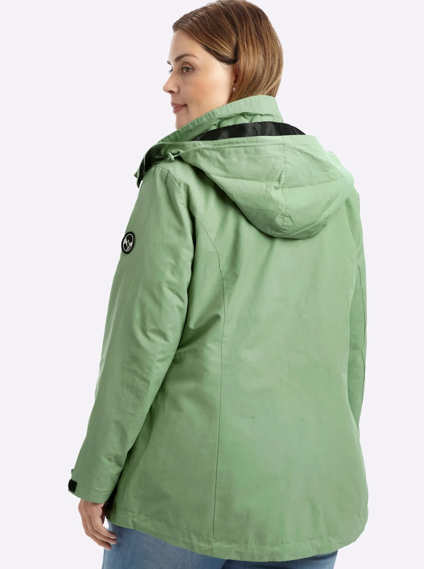 Übergangsjacke mit abnehmbarer Kapuze