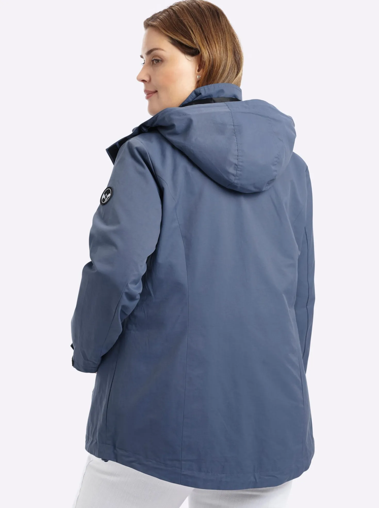 Übergangsjacke mit abnehmbarer Kapuze