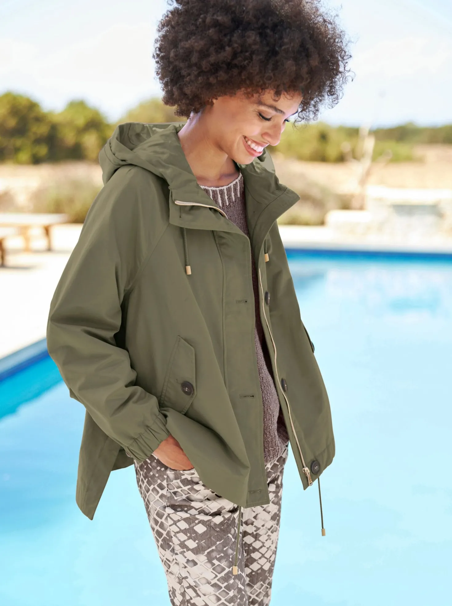 Übergangsjacke mit leichtem Glanz