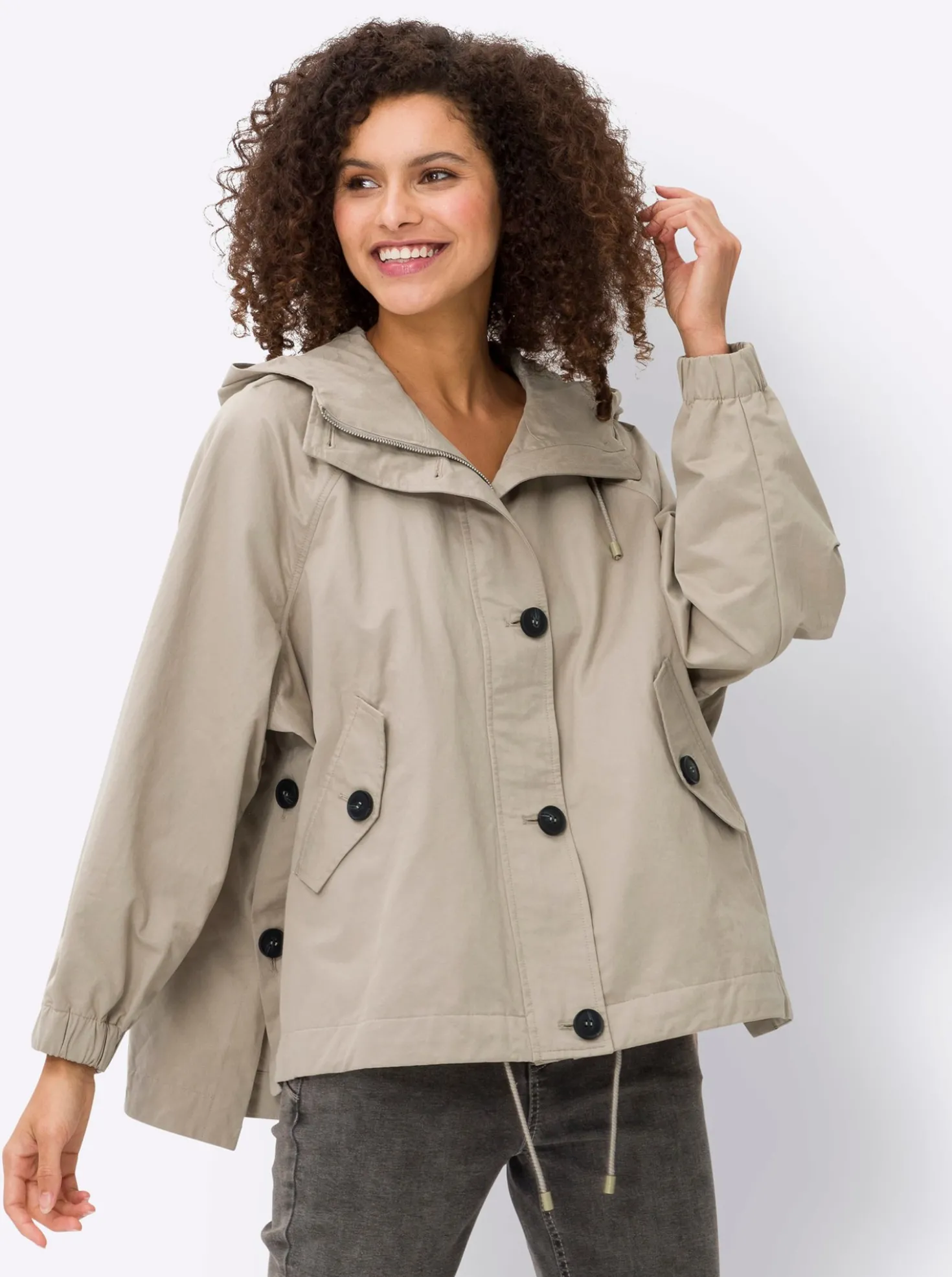 Übergangsjacke mit leichtem Glanz