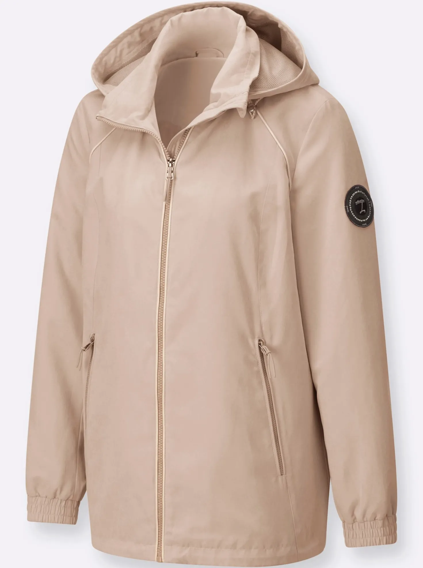 Übergangsjacke mit Tunnelzug auf Taillenhöhe