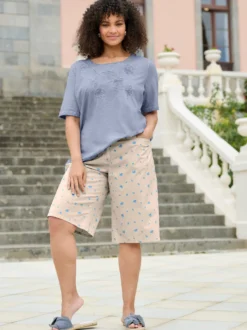 Bermudas mit Minimalprint